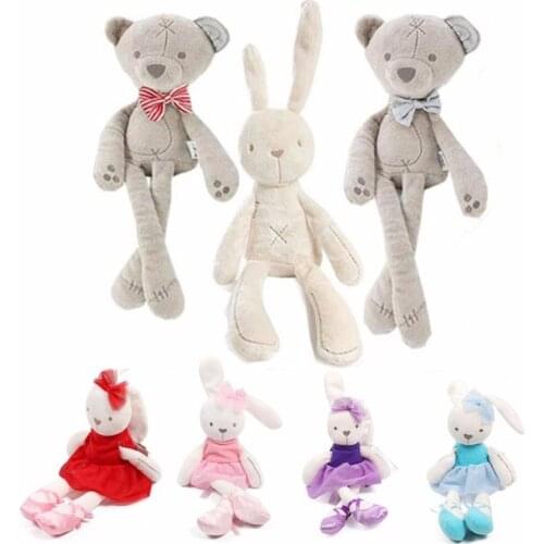 Newborn kids Childrens toys for 0-24 months Baby Soft Plush toys Rabbit Bunny & Bear Sleeping Mate Stuffed & Plush Animals Toys