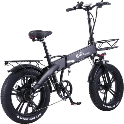 EU stock) 750W 48V 10AH Electric Bicycle Adult Ebike Snow Mountain 20 inch Folding Fat Tire Electric Bike