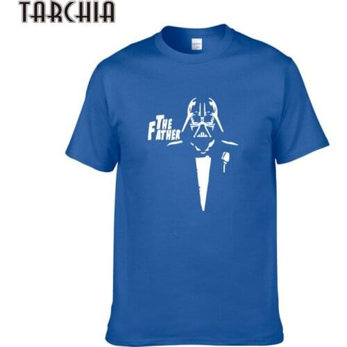 TARCHIA Men T-Shirts FATHER Printed T Shirts Men Short Sleeve T-Shirt Fitness Male Tops Tees Letter Printed O Neck Cotton Tees