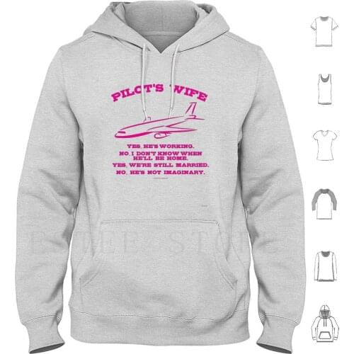 PilotS Wife Hoodies Long Sleeve Pilot Pilot Idea Pilot Online Pilot Souvenir Pilotshirt Design Funny Holiday Ideas