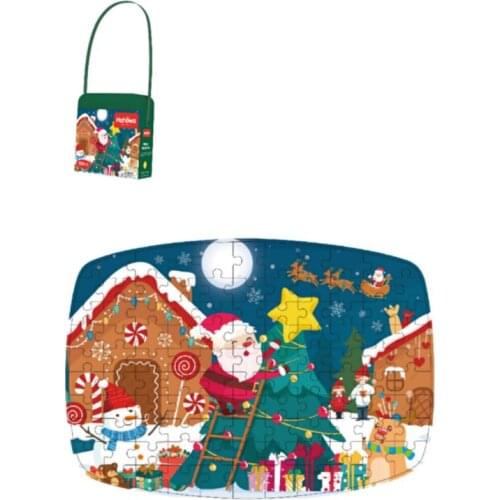 2021 Christmas Children Puzzles Santa Claus Scene Interesting Game Jigsaw Early Education Intellectual Toys