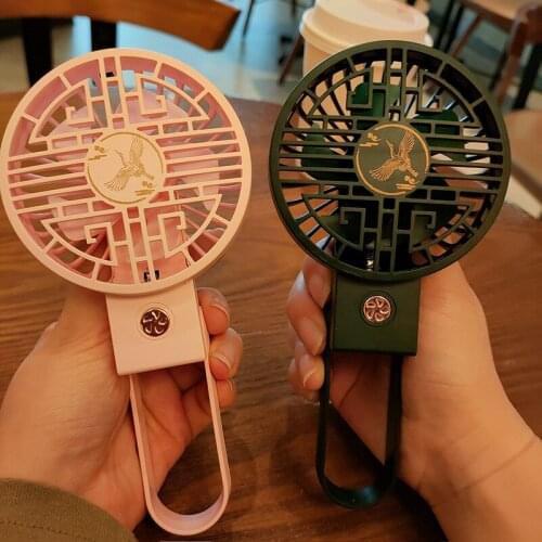 Outdoors Pocket Fans Usb Charge Mini-Hold Fans Standing Bring Mini Nail Air Dryers Chinese Style Travel Portable Cute Small Fan