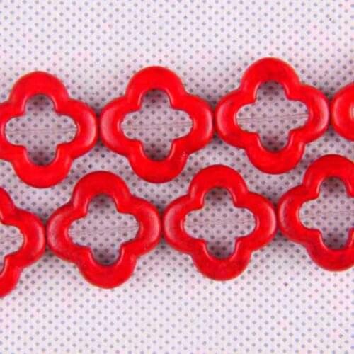 20x20MM Red Howlite Loose Beads Strand 16 Inch Jewelry For Woman Gift Making C038