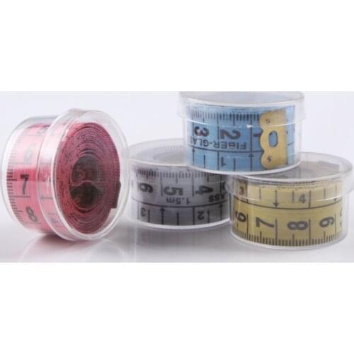 Hot 150cm/60" Body Measuring Ruler Sewing Tailor Tape Measure Soft Flat Sewing Ruler Meter Sewing Measuring Tape Random Color