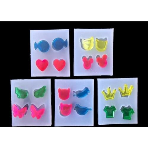 Multi Design Women Earrings Silicone Mold For Making Jewelry Earrings DIY Casting lanugo mold resin molds for jewelry