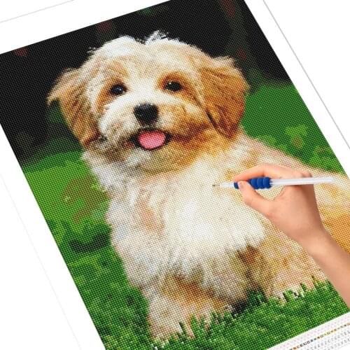 5D Diamond Embroidery Dog Cross Stitch Kit Diamond Painting Animals Mosaic Crafts Cross Stitch Home Decoration Wall Art Poster