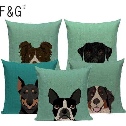 Golden Retriever Dachshund Dog Boston Terrier Throw Pillow Covers Office Party Wedding Car Home Decorative
