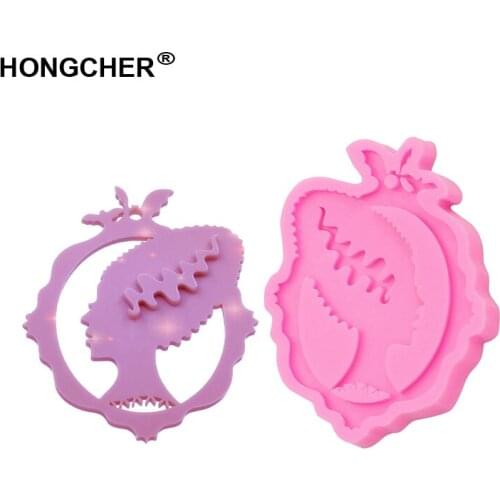 New European and American Fashion Angel Necklace Pendant Earrings Silicone Mold Witch Epoxy Keychain Silicone Mold Hand Casting