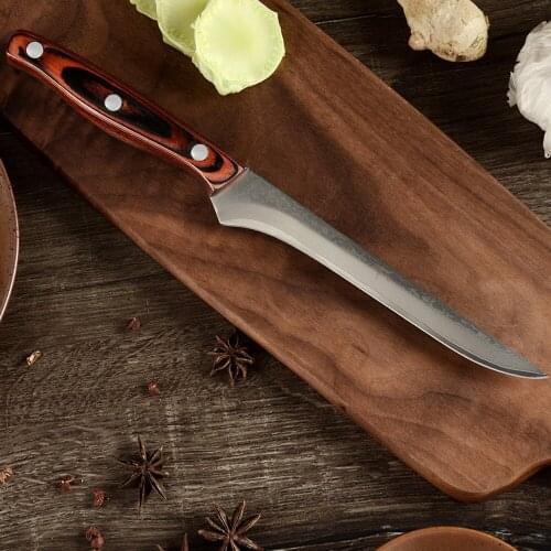 6 Inch Boning Knife 67 Layer Damascus Steel Veins Sharp Cut Meat Professional Pick Bone Slices Kitchen Chef Boning Cooking Tool