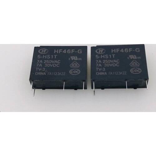 HF46F-G-5-HS1T 005VDC 7A 250VAC relays