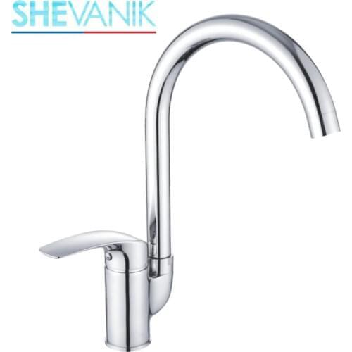 SHEVANIK kitchen faucet, brass faucet with nut, faucet kitchen, water faucet with nut for washing the kitchen,hot and cold water tap,chrome-plated faucet S5553