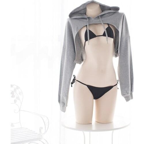 Japanese Kawaii Gothic Clothes Nightclub Stage Costumes Anime Hoodie Halloween Cosplay Costumes Womens Sexy Hoodie Sweatshirt