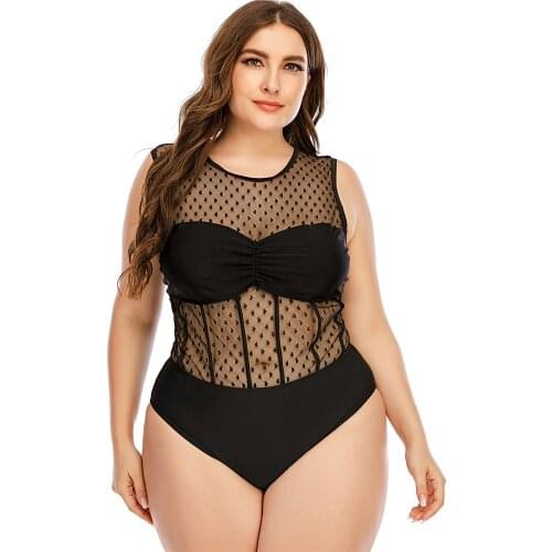 Peach Heart Black Women Swimwear One Piece Swimsuit Summer 2021 Female Bodysuit Sleeveless Monokini Plus Size 4XL 5XL Beachwear