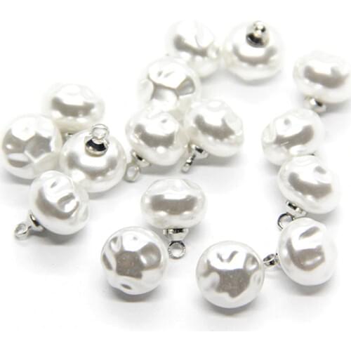 10mm Stone Irregular Faux Pearl Shirt Buttons For Clothing Women Chic Tops Knitwear Sweaters Decor Sewing Accessories Wholesale