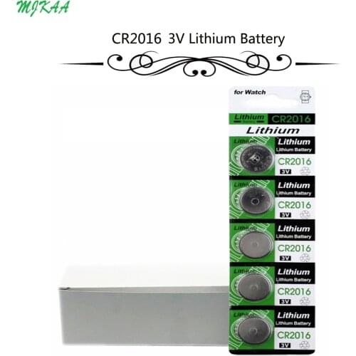 100Pcs=20Card CR2016 Button Batteries LM2016 BR2016 DL2016 Cell Coin Lithium Battery 3V CR 2016 For Watch Electronic Toy Remote
