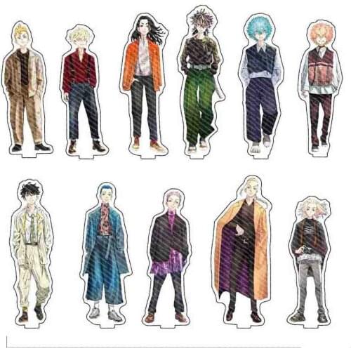 2021 Anime Tokyo Revengers Figure Stand Model Cosplay Manjiro Ken Takemichi Hinata Character Plate Acrylic Standing Model Props