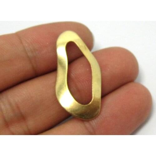 30pcs Brass findings 31.5x15mm Irregular wavy brass connector R533