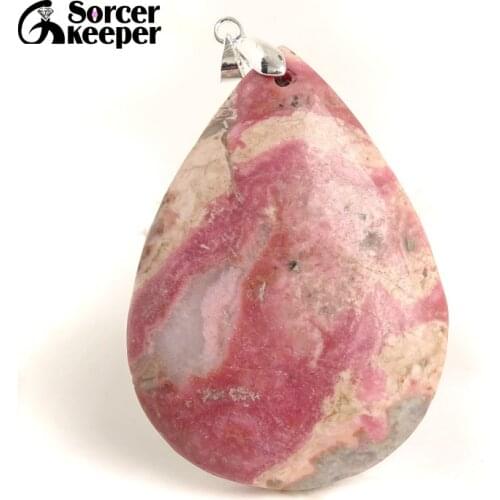 AAA+ Real Female Natural Crystal Bijoux Choker Necklaces Pendants Hand Made Pink Rhodonite Stone Beads For Jewelry Making BE285