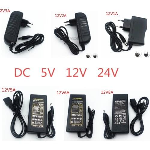 Power Adapter Supply DC 5V 12V 24V 1A 2A 3A 5A 6A 8A DC 5 12 24 V Volt Lighting Transformers LED Driver Power Adapter Strip Lamp