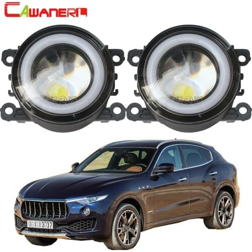Cawanerl For Maserati Levante 2016 2017 2018 Car 30W LED Fog Light Angel Eye Daytime Running Lamp DRL 3000LM H11 12V 2 Pieces