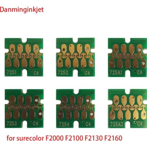 Ink Cartridge Chip For Epson SureColor F2000 SC-F2000 SC-2100 Printer T7251 T7252 T7253 T7254 T725A T725A Ink tank one time use