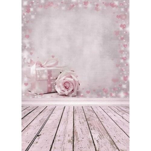 Flower Wall Wooden Floor Photographic Background For Photo Studio Children Baby Party Vinyl Cloth Printed Backdrops Photo Studio