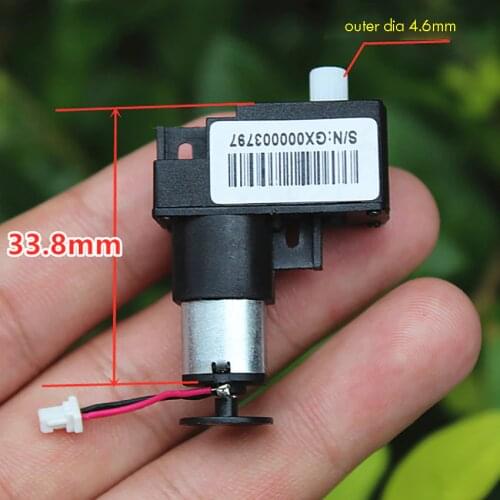 DC 3.7V Small 7-Shaped Motor with Code Wheel DC Gear Motor Positive and Negative Motor with 2 Pin Wire 130RPM Outer Dia 4.6mm