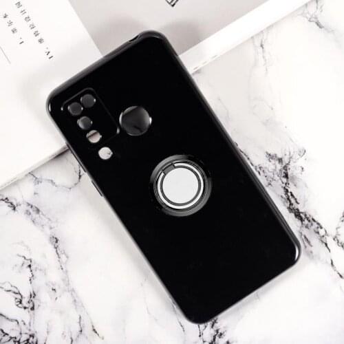 For Doogee N20 Pro 6.3" Back Ring Holder Bracket Phone Case Cover Phone TPU Soft Silicone Cases ON Doogee N20Pro