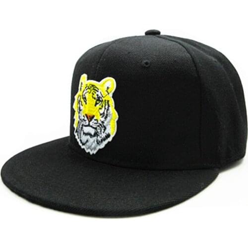 Tiger Animal Embroidery Cotton Baseball Cap Hip-hop Cap Adjustable Snapback Hats for Men and Women 143