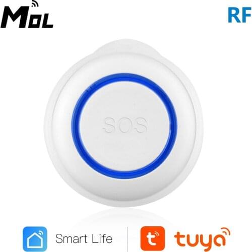MOL TUYA WiFi SOS Button Wireless SOS Emergency Button Alarm Home Burglar Alarm Sensor 2.4G SOS Senspr Panic Button Sos