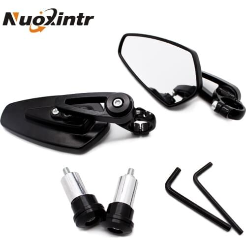 Nuoxintr Universa 7/8"22mm Motorcycle HandleBar End Mirrors Folding Handle Bar Folding Mirrors For Yamaha Suzuki Ducati KTM Dirt
