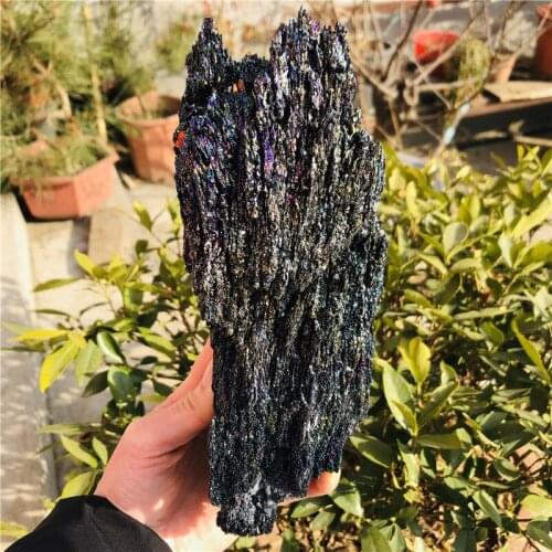 Colorful Aura Malachite Ore Mineral Specimen Natural Quartz Crystal Healing Stone Desktop Ornaments Home Decor DIY Accessory