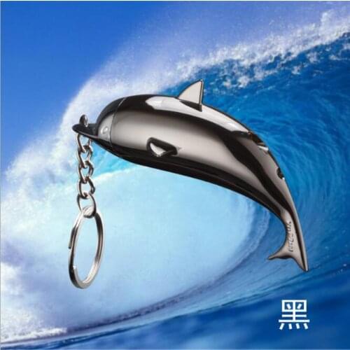 Creative Dolphin Shaped Inflatable Gas Lighter Portable Car Key Chain Pendant Gift Cigarette Tool Toy Lighter