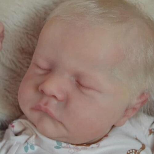 48CM Bebe Reborn Baby Doll Lifelike Newborn Baby Soft Touch super realistic with Hand-applied Hair High Quality Handmade Art Dol