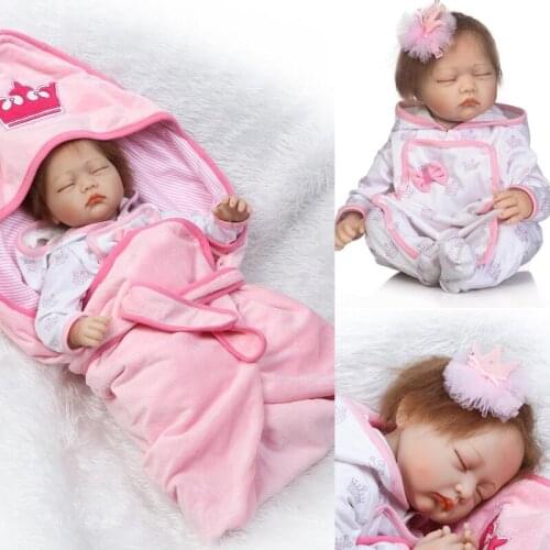 NPK brand reborn babies dolls 22"55cm soft silicone reborn baby dolls for children gift girls toys bebe realistic reborn bonecas