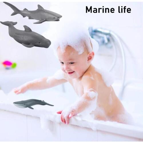 Mini marine life model blue whale great white hand-made education ornaments whale cognitive shark early N7S6