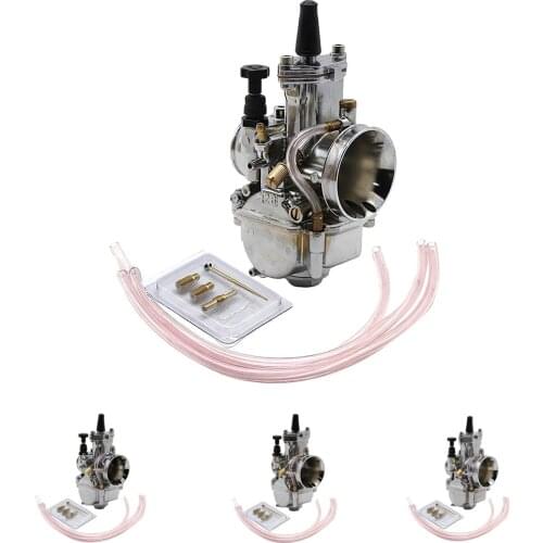 Motorcycle Carburetor 28mm Racing Flat Side For PWK Carb W/ Power Jet