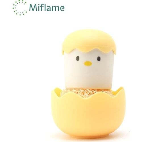 New Cleaning Ball New Cartoon Cleaning Brush with Handle Used for Cleaning Pots and Bowls In The Kitchen Cleaning Brush