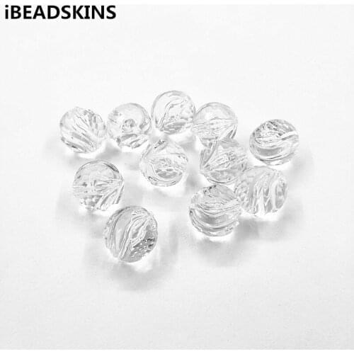 New arrival! 18mm 170pcs Clear acrylic Twist shape Round beads for Necklace,Earrings parts,hand Made Jewelry DIY
