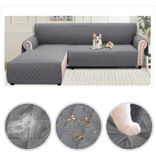 Solid Color One Piece Sectional Corner Sofa Cover Non-slip L Shape Sofa Couch Cover For Pet Washable Sofa Covers For Living Room