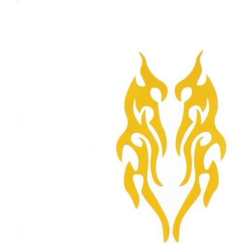 Pair Universal Motorcycle Car Sticker Decal Decor Mural Vinyl Covers Flame Stickers Cruiser Chopper Cafe Racer Old School Bobber