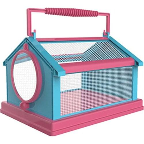 Portable Insect Butterfly Habitat Cage Terrarium Folding Outdoor Insect Breeding Viewer Breathable and Comfortable Home