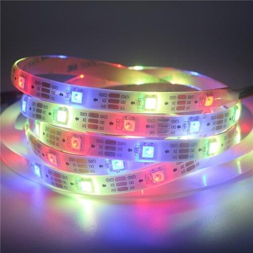 SK6812 RGBCW RGBWW (similar ws2812b) 4 in 1 30/60/144 leds/m individual addressable led Pixel strip Light IP30/IP65/IP67 DC5V