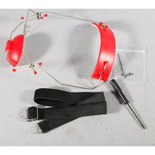 Dental Orthodontic Adjustable Reverse-Pull Headgear Universal Instrument Use for Dental Laboratory/Dentistry Red