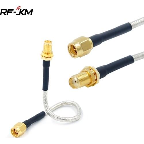 10PCS Semi Rigid RG402 0.141" Silver Cable SMA Female Jack to SMA Male Plug RF Coaxial Extension Jumper Pigtail Wire