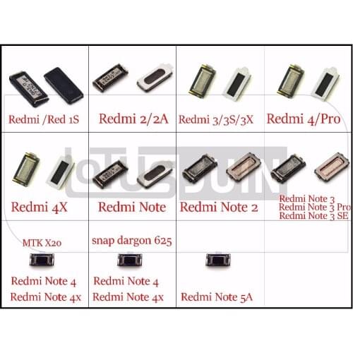 2x earpiece Ear Speaker for Xiaomi Redmi 1 1S 2 2A 3 3X 3S 4 Pro 4A 4X 5 5A Note 1 2 3 4 4X pro SE prime MTK X20 snapdragon 625