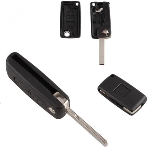 2 Button Car Replacement Flip Key Fob Case Shell Blade for PEUGEOT 207 307 308 & 407