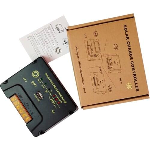 20A 10A MPPT Solar Charge Controller 12V/24V Battery Panel Regulator Charger With USB 5V Output Max PV Input Voltage 50V