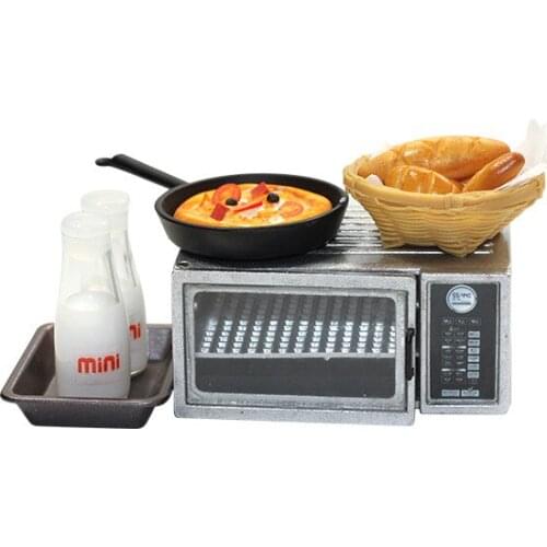 1Set 1:12 Doll House Accessories Micro-View Shooting Props Model Toy Oven Milk Bread Gourmet Series N121