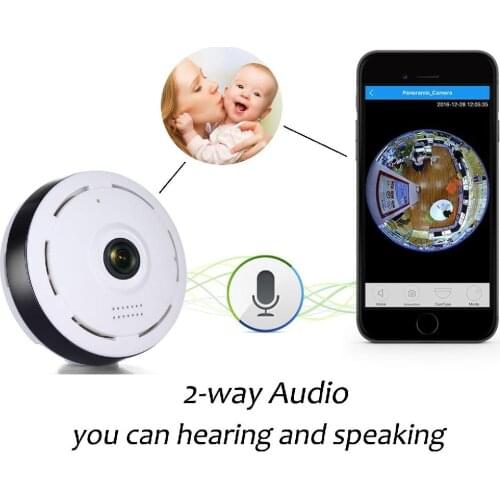 WiFi Wireless Panoramic Camera HD 360 Degree Night Vision Fisheye Security Camera